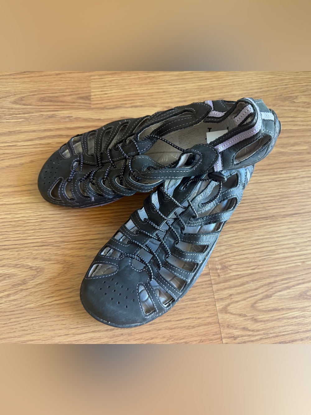 Jambu Black Purple Water Ready Closed Toe Sandals Sz 8.5 - Picture 4 of 12